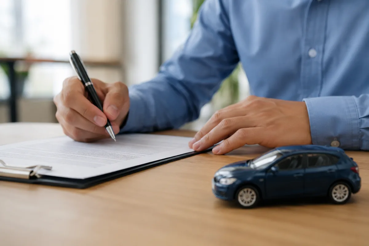 Tout comprendre sur le délai de rétractation pour une assurance auto Gros plan sur la signature d un formulaire d annulation de contrat de garanties